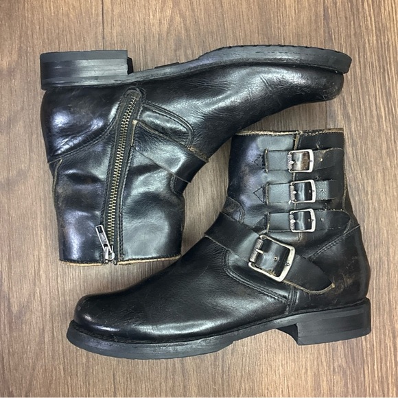 🔥🔥🔥Frye Black Leather Ankle Boots with Buckles Size: 7🔥🔥🔥 - Picture 8 of 15